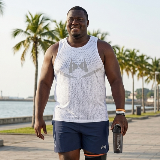 Camiseta sin mangas Golden Star White